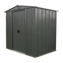 Abri de jardin métallique 6x5 gris 194x151x190 cm - Spacemaker