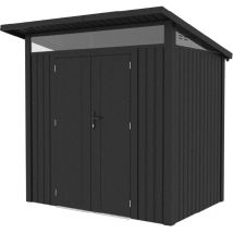 Abri Métallique Gardiun Harz 4,23 m2 Extérieur 226x187x223 cm Acier avec Fenêtre Latérale et Double Porte 106x178 cm