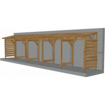 Jardinatoire - Abri Moto 10m - Couvert - Sans fond - Cl3 Marron
