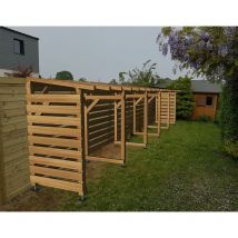 Jardinatoire - Abri Moto 10m - Non Couvert - Cl3 Marron