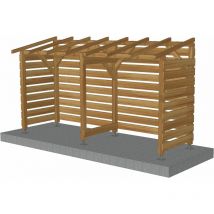 Jardinatoire - Abri Moto 4m - Non-couvert - Cl3 Marron
