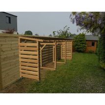 Jardinatoire - Abri Moto 6m - Couvert - Cl3 Marron