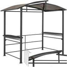Tectake - Abri Pavillon pour barbecue Bonne circulation de l'air Résistant aux intempéries et ignifuge