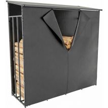 CLP - Abri pour bois de chauffage Ruston en Aluminium avec bâche de protection xxl