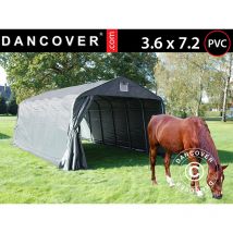 Dancover - Abri pour bétail 3,6x7,2x2,68m, pvc, Gris