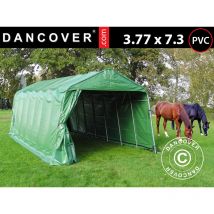 Dancover - Abri pour bétail 3,77x7,3x3,18m, pvc, Vert