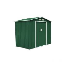 Abri pour outils 2.77x1.91x2.02 m en abri en tole galvanise'e et pre'-peinte pour jardin exte'rieur