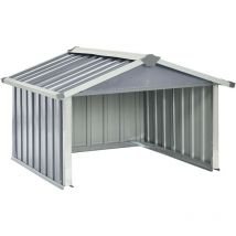 Helloshop26 - Abri pour robot de jardin 92 x 97 x 63 cm acier galvanisé gris