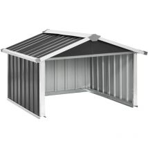 Abri pour robot de jardin 92 x 97 x 63cm acier galvanisé anthracite