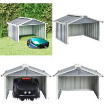 Abri pour robot de jardin 92x97x63 cm Acier galvanisé Gris - Abri Robot Tondeuse - Abri Jardin - Abri Tondeuse Robotique - Abri Pour Robot Coupe
