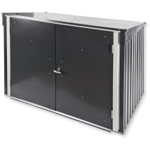 Duramax – Cache-poubelle Métallique 2 X 240 Litres – Habillage En Tôle Trapézoïdale – Résistant Aux Intempéries – Dimensions 154 X 97 X 115 Cm