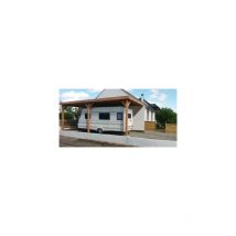 Abri Toit Plat Adossé dimensions aux choix Bois douglas Français pefc - 400cmx800cm