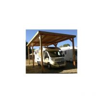 Abri Toit Plat, 550cmx650cm, Bois douglas Français, Carport, Auvent, Abri Camping-car