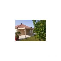 Abri Toit Plat Adossé, 400cmx500cm, Bois DOUGLAS Français, Carport, Auvent, Abri voiture