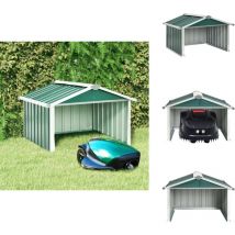 Abri tondeuse robot de jardin 92x97x63 cm Acier galvanisé Vert - Abri Tondeuse Robot - Abri Jardin - Abri Pour Robot Tondeuse - Protection Robot