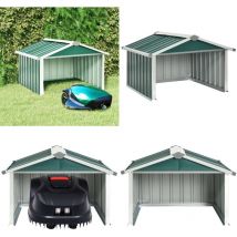 Abri tondeuse robot de jardin 92x97x63 cm Acier galvanisé Vert - Abri Tondeuse Robot - Abri Jardin - Abri Pour Robot Tondeuse - Protection Robot