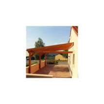 Abri Une Pente Adossé, 500cmx1250cm, Bois douglas Français, Carport, Auvent, Abri voiture