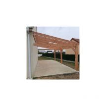 Abri Une Pente Adossé, 450cmx950cm, Bois douglas Français, Carport, Auvent, Abri voiture