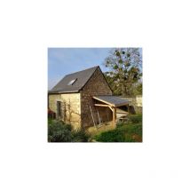 Abri Une Pente Adossé, 500cmx400cm, Bois douglas Français, Carport, Auvent, Abri voiture