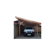 Abri Une Pente, 350cmx400cm, Bois douglas Français, Carport, Auvent, Abri voiture