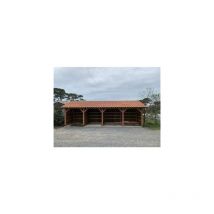 Abri Une Pente, 400cmx950cm, Bois douglas Français, Carport, Auvent, Abri voiture