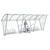 Azura Home Design - Abri vélo avec parois latérales świt pour 15 vélos - 630cm - Fixation: à fixer dans le béton