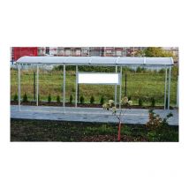 Azura Home Design - Abri vélo + panneau publicitaire zorza pour 15 vélos - 630cm - Fixation: à fixer dans le béton