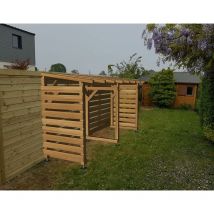 Jardinatoire - Abri Vélo 4m - Non-couvert - Cl3 Marron