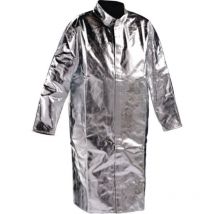 Abrigo con cuello alzado talla 52 plata JUTEC