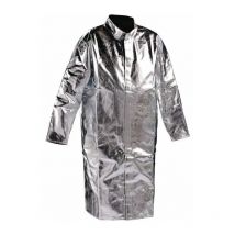 Jutec - Abrigo con cuello alzado talla 56 plata