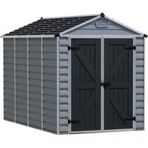 Abri de jardin en aluminium et polycarbonate gris et noir Skylight 5.6m²