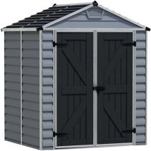 Abri de jardin en aluminium et polycarbonate gris et noir Skylight 2.8m²