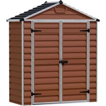 Palram - Abri de jardin en aluminium et polycarbonate ambre Skylight 1.7m²