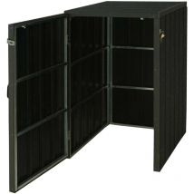 Décoshop26 - Abris poubelles verrouillables pour une ou deux poubelles 80 à 240 litres en wpc anthracite 040008250