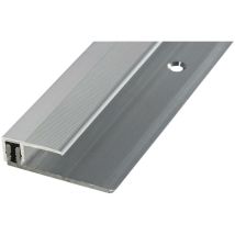 Abschlussprofil Proline Provario Uni, 7-18 Mm, Aluminium, 100 Cm, Breites Basisprofil, Eloxiert Silber