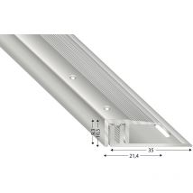 Kügele - Abschlussprofil Höhenausgleich Übergangsleiste 100 cm Aluminium silber