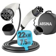 Absina Ladekabel-Elektroautos-22kW Typ 2 auf Typ 2, 7.5m