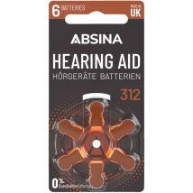 Hörgerätebatterie za 312 1.4 v 6 St. Zink-Luft PR41 - Absina