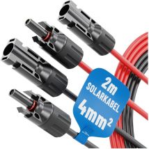 Absina - Solarkabel-Set 910001, MC4, 2x 2 m, 4 mm²