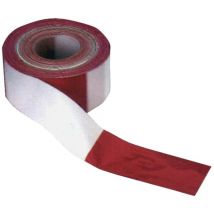 Moravia - Absperrband L.500m B.80mm rot/weiß geblockt 500m/Karton kelmaplast