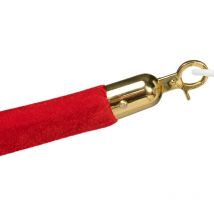 Vivol - Absperrkordel für Teppichpoller- Roter Velours - Goldener Verschluss
