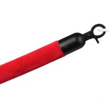 Vivol - Absperrkordel für Teppichpoller- Roter Velours - Schwarzer Verschluss