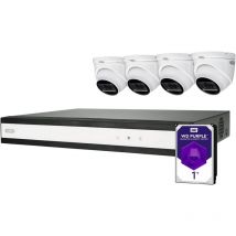 Performance Line TVVR33842D analogique, ahd Set pour caméra de surveillance 8 canaux avec 4 caméras 2560 x 1940 pixels 1 tb X983842 - Abus