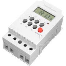 Ac 220V 25A minuterie Programmable numérique Rail Din minuterie électronique contrôleur de commutateur de Temps avec Horloge d'affichage lcd