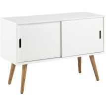 60602 Credenza Mariela, Ante 2 Pezzi, Legno, Bianco, 100 X 38 X 69,5 Cm - Ac Design Furniture