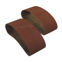 AC411X.100.610.80 - Carton de 10 bandes de 100x610 mm pour ponceuse portable corindon (grain 80) - Interflex