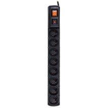 Multiprise parafoudre Acar S8 8 prises 1,5 m Noir – Electricité et domotique – Nombre prise(s), Longueur, Puissance, Intensité courant