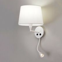 ACB - A32721B - Aplique 'Lisa' - E27 1x20W / 1x3W led - Blanco