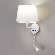 A32721B – Wandleuchte "Lisa" – E27 1x20W / 1x3W led – Weiß - ACB