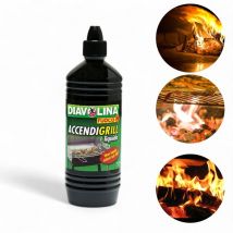 Diavolina - Accendi facilmente grill e barbecue con accendigrill liquido 1 litro sicuro e veloce utilizzo su carbonella e legna